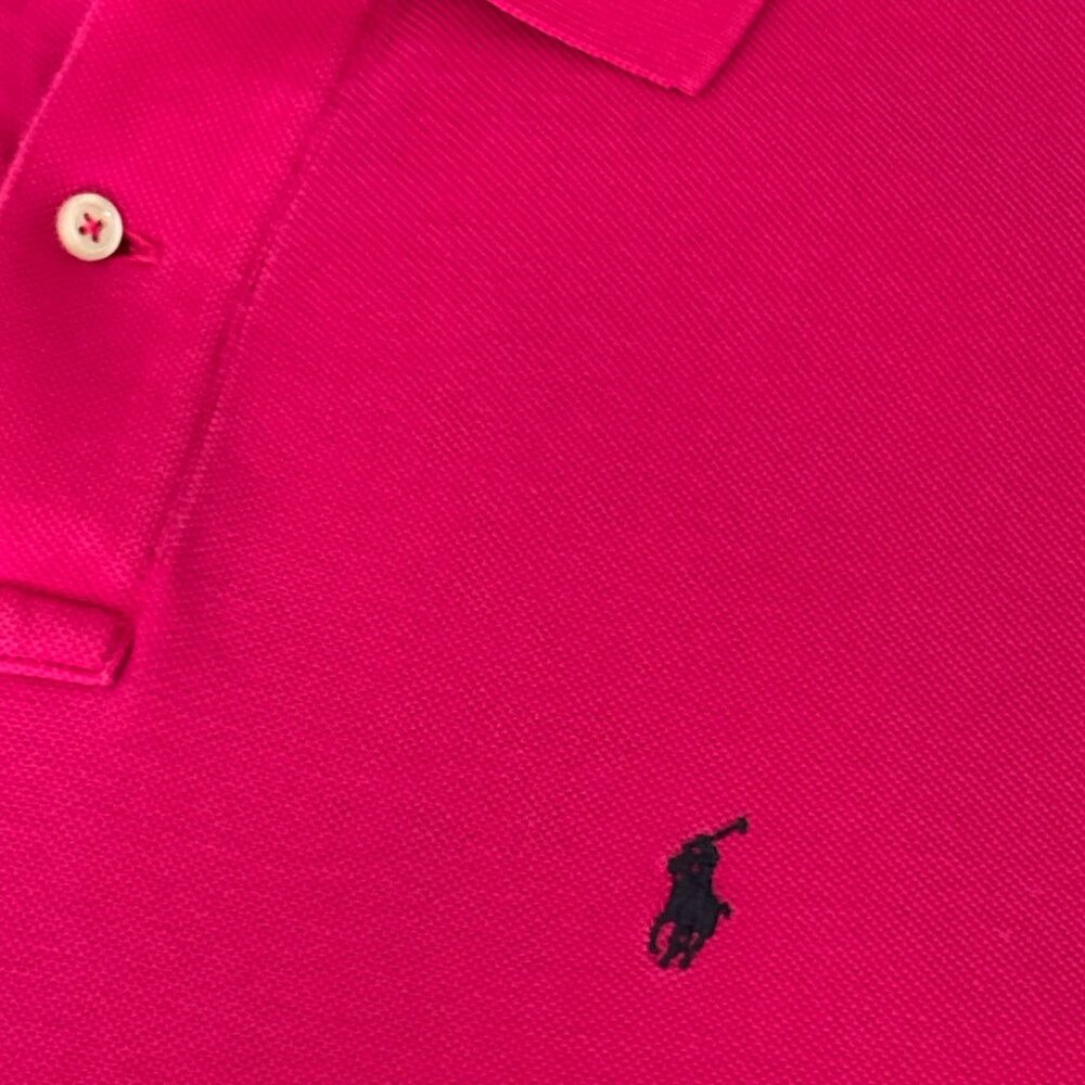 Polo Ralph Lauren Classic-Fit Short-Sleeve Polo Golf Shirt in Hot Pink Mens Sz L - Picture 7 of 8